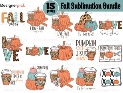Fall Sublimation Bundle, Cute Fall Png