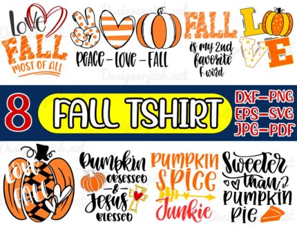 Fall Tshirt Design bundle, Fall svg Bundle