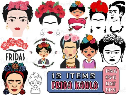 Frida Kahlo Svg Bundle