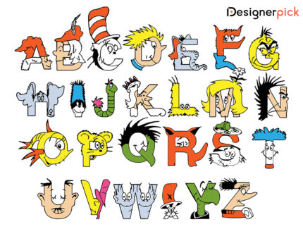 Dr Seuss Alphabet Bundle, Dr Suess Text Design