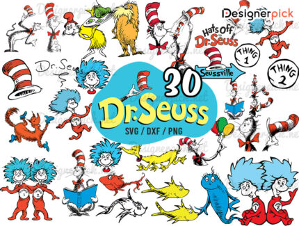 Dr Suess Svg Bundle, Dr Seuss Clipart