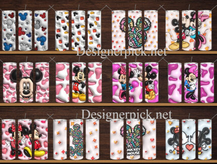 Mickey And Minnie Mouse Tumbler Bundle, Mickey Mouse Tumbler Bundle