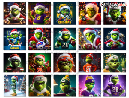 100 NFL Grinch Tumbler Bundle