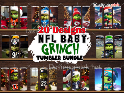 NFL Baby Grinch Tumbler Bundle