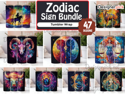 Zodiac Sign 20oz Skinny Tumbler Bundle