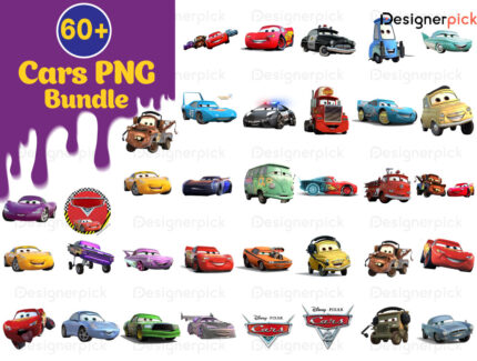 Cars PNG Bundle, Lightning McQueen Png, Cars Disney Bundle