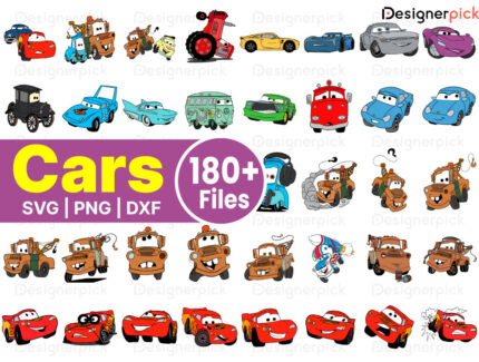 Cars SVG Bundle, Cars Movie Svg, Lightning McQueen Svg