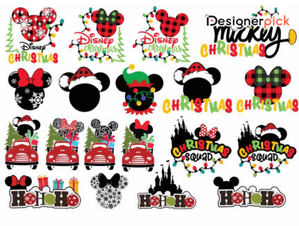 Disney Christmas SVG Bundle, Disney Christmas SVG Design, Disney Christmas Png