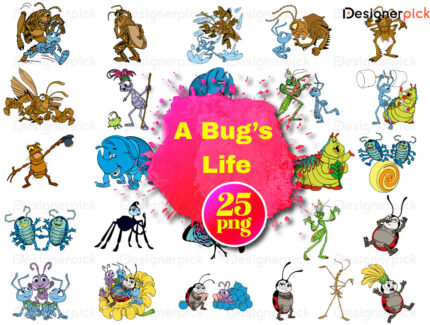 A Bugs Life Png Bundle, A Bugs Life Clipart, Cartoon Png Bundle