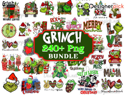 Grinch PNG Bundle, Merry Grinchmas Png, Grinch Christmas PNG Bundle