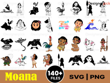 Moana Svg Bundle, Disney Moana Svg, Cartoon Svg