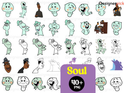 Soul Png Bundle, Movie Soul Clipart, Cartoon Soul Png Bundle, Disney Soul Png, Soul Png