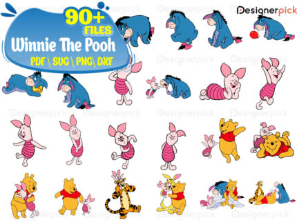 Winnie the Pooh SVG Bundle, Winnie the Pooh PNG, Pooh Bear SVG