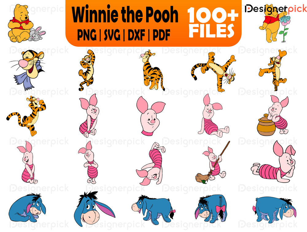 Winnie The Pooh Svg Bundle Winnie The Pooh Png Designerpick 