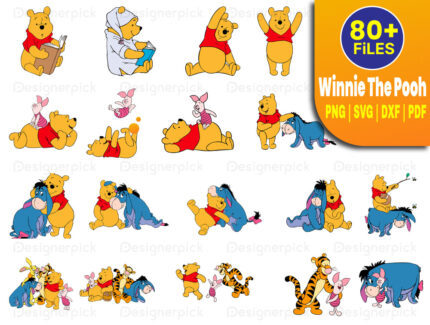 Winnie the Pooh SVG Bundle, Winnie the Pooh PNG, Winnie the Pooh SVG