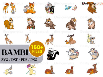 Bambi Svg Bundle, Bambi Clipart, Cartoon Svg Bundle