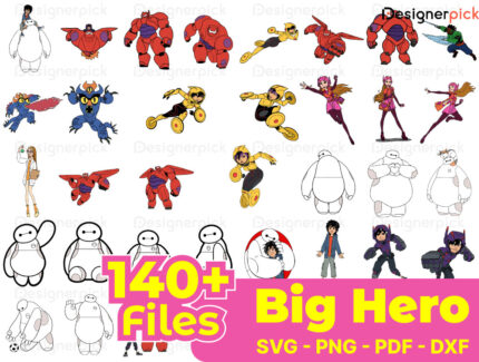 Big Hero 6 Svg Bundle, Big Hero 6 Clipart, Cartoon Svg Bundle
