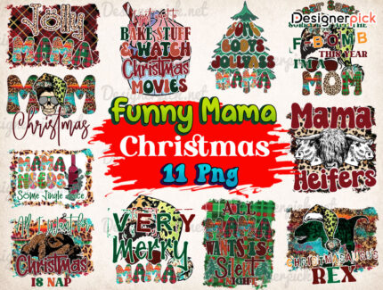 Funny Christmas Mama Png, Christmas Mama Sublimation Bundle