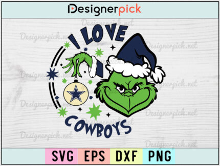 NFL Grinch Dallas Cowboys SVG, NFL Grinch SVG