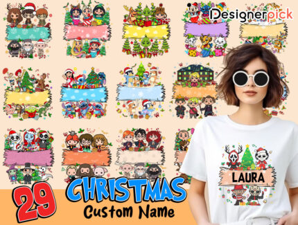 Holiday Custom Name Png Bundle, Christmas Custom Png Bundle, Custom Kid Name Design