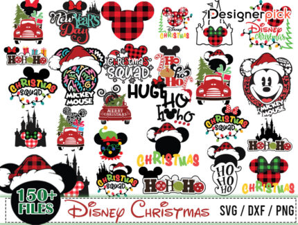 Disney Christmas SVG Bundle, Disney Christmas SVG Design, Disney Christmas Png
