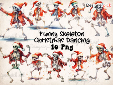 Funny Skeleton Christmas Sublimation Bundle, Skeleton Christmas Png Bundle, Funny Christmas Png