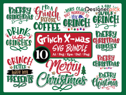 Grinch Svg Bundle, Grinch SVG Design, Grinch Quote Svg