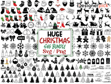 Huge Christmas Svg Bundle, Christmas Ornaments Svg, Christmas Svg Bundle