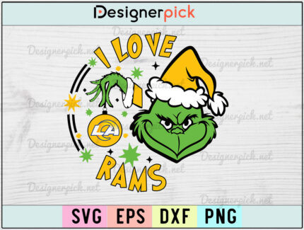 NFL Grinch Los Angeles Rams SVG, NFL Grinch SVG