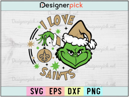 NFL Grinch New Orleans Saints SVG, NFL Grinch SVG