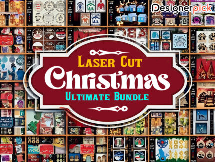 Ultimate Christmas Laser cut Bundle, Christmas laser cut design, 3D Xmas laser cut SVG