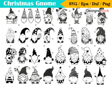 Christmas Gnome Svg Bundle, Christmas Gnome Svg
