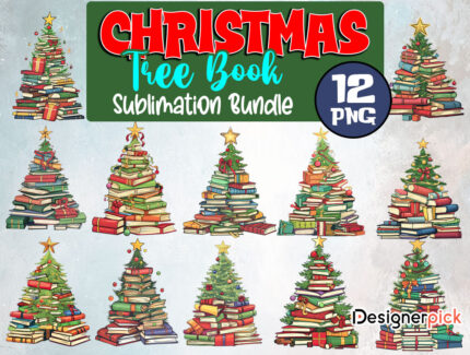 Christmas Tree Book Png, Xmas Tree Png, Christmas Clipart, Cute Xmas Png