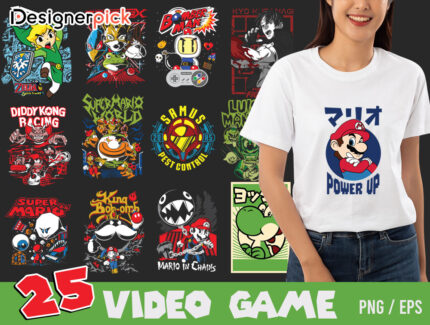 Popular Video Game Png Bundle, Video Game Tshirt Design, Gaming Png Bundle
