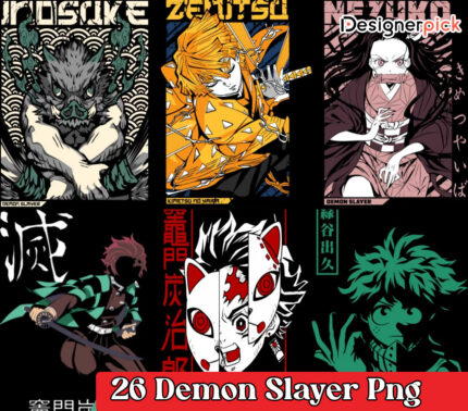 Demon Slayer Png Bundle, Demon Slayer Tshirt Design, Anime Png Bundle