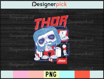 Funny Thor PNG design, Thor T-shirt Design,Thor Cartoon Png