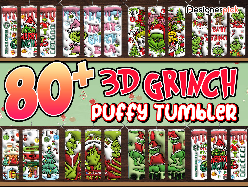 Grinch 3D Tumbler