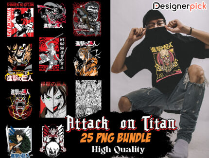 Attack On Titans Png Bundle, Attack On Titans Tshirt Design, Anime Png Bundle