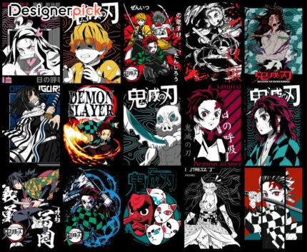 Demon Slayer Png Bundle, Anime Png Bundle, Demon Slayer Tshirt Design
