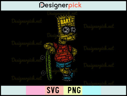 Bart Svg Design, Bart Simpson, Bart Caligraphy Cartoon Svg