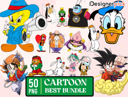 Cartoon PNG bundle, Animation PNG, Cartoon Tshirt Design bundle