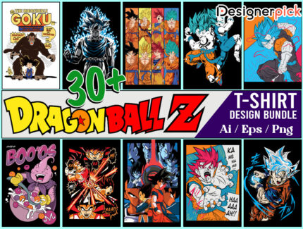 DragonBall Z Png Bundle, DragonBall Z Clipart, DragonBall Z Tshirt Design bundle
