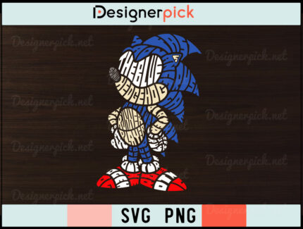 Sonic Svg Design, Sonic Svg, Sonic Caligraphy Svg