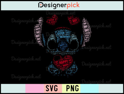 Stitch Svg Design, Stitch Svg, Stitch Caligraphy Cartoon Svg