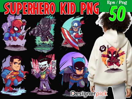 Superhero Png Bundle, Superhero Kid Clipart, Marvel Png