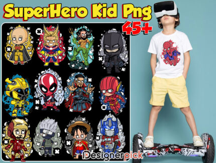 Superhero Kid Clipart, Superhero Png, Superhero Tshirt Design bundle