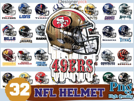 NFL Helmet Png Bundle, NFL Team Png, Helmet Nfl Sublimation Bundle
