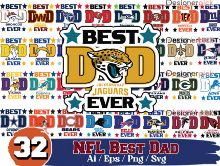 Best Dad NFL Svg Bundle, NFL Team Png, Dad Nfl Sublimation Bundle