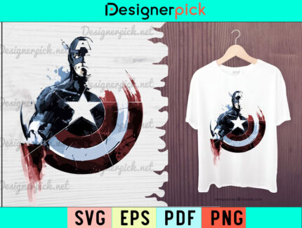 Captain America Svg, Captain America Tshirt Design