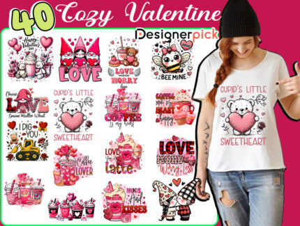 Cozy Valentine Sublimation Bundle, Love Png, Valentine Sublimation Bundle